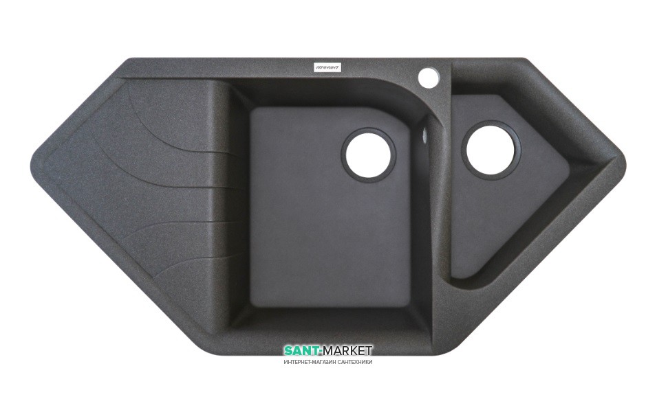 Мийка для кухні Adamant Spirit 1000х500 мм штучний граніт сірий 4824296101304