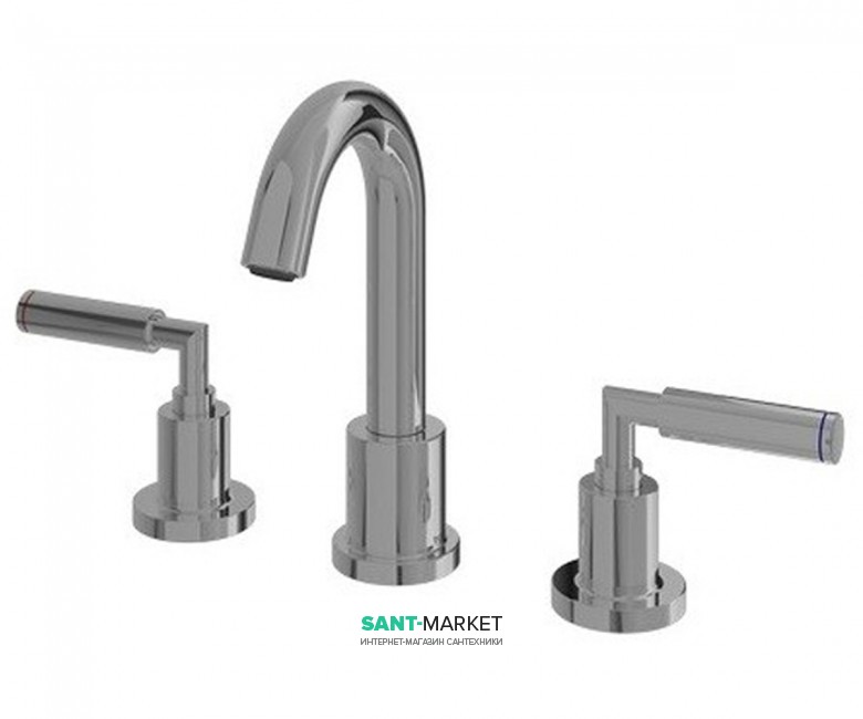 Змішувач для раковини TOTO врізний на 3 отвори дворичажний хром TX119LEL