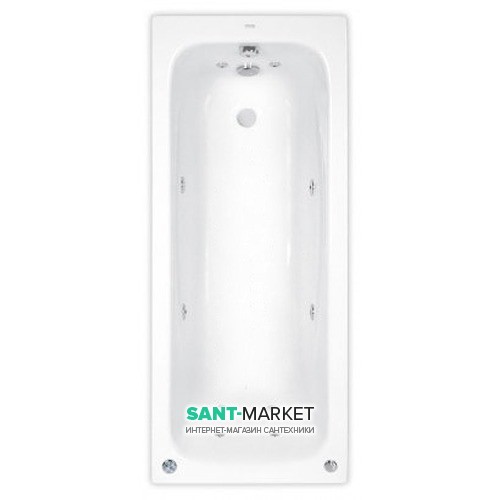 Ванна гидромассажная акриловая прямоугольная PoolSpa Klio 160х70 система Smart 1 белый PHP6610ST1C0000