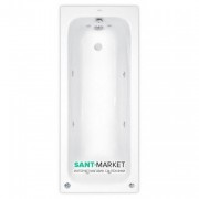 Ванна гідромасажна акрилова прямокутна PoolSpa Klio 160х70 система Smart 1 білий PHP6610ST1C0000