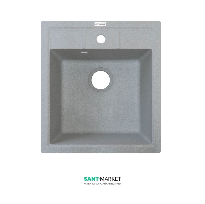 Мийка для кухні Adamant Brick 460х515 мм штучний граніт світло-сірий 4824296101209