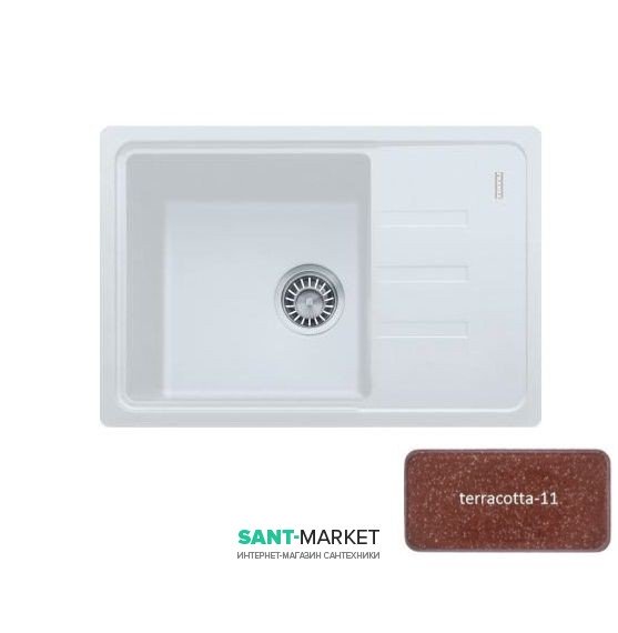 Мойка для кухни Adamant Slim 620х435 мм искусственный гранит terracotta 4824296101411