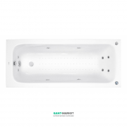 Ванна аеро- та гідромасажна акрилова прямокутна PoolSpa Klio 160х70 система Smart 2+ білий PHP6610ST2C1960