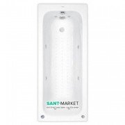 Ванна аеро- та гідромасажна акрилова прямокутна PoolSpa Klio 160х70 система Titanium білий PHP6610STTC0000