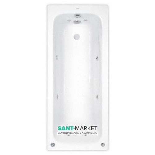 Ванна гидромассажная акриловая прямоугольная PoolSpa Klio 160х70 система Economy 1 белый PHP6610SO1C0000