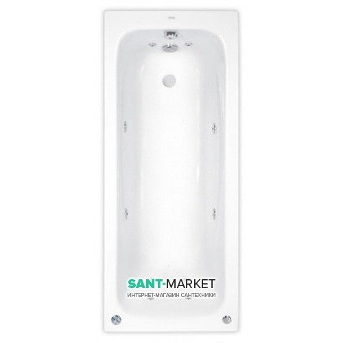 Ванна гідромасажна акрилова прямокутна PoolSpa Klio 160х70 система Smart 1 білий PHP6610ST1C0000