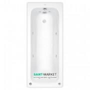 Ванна гидромассажная акриловая прямоугольная PoolSpa Klio 160х70 система Smart 1 белый PHP6610ST1C0000