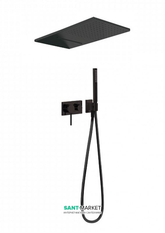Душова система прихованого монтажу Tres 3V чорний матовий 21027301NM