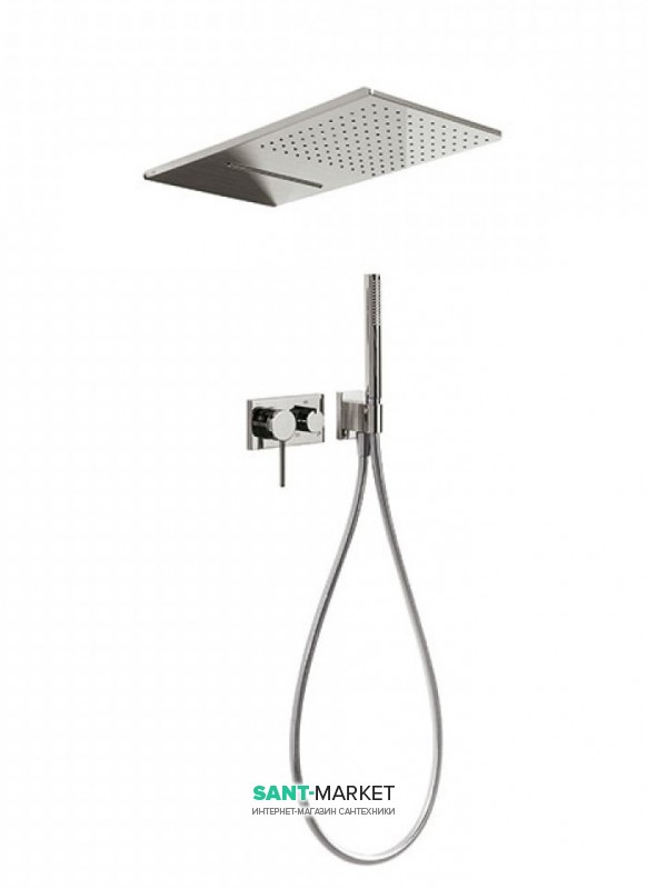 Душевая система скрытого монтажа Tres 3V сталь 21027301AC