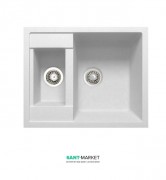 Мойка для кухни Adamant Duplex 615х500 мм искусственный гранит белый 4824296101601