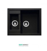 Мойка для кухни Adamant Duplex 615х500 мм искусственный гранит черный 4824296101603