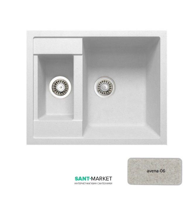 Мийка для кухні Adamant Duplex 615х500 мм штучний граніт авена 4824296101606