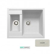 Мойка для кухни Adamant Duplex 615х500 мм искусственный гранит ivory 4824296101608