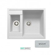 Мийка для кухні Adamant Duplex 615х500 мм штучний граніт світло-сірий 4824296101609