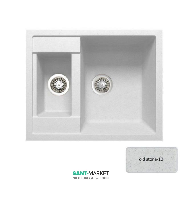 Мийка для кухні Adamant Duplex 615х500 мм штучний граніт old stone 4824296101610