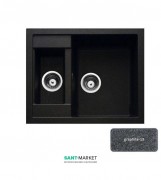 Мойка для кухни Adamant Duplex 615х500 мм искусственный гранит графит 4824296101613