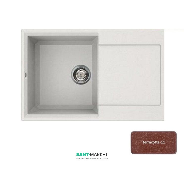 Мойка для кухни Adamant Horizon 790х500 мм искусственный гранит terracotta 4824296101511