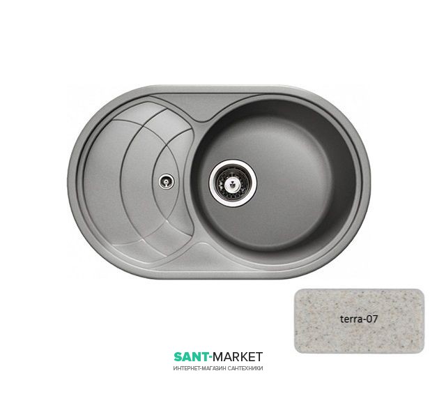 Мийка для кухні Adamant Shell 775х495 мм штучний граніт терра 4824296101807