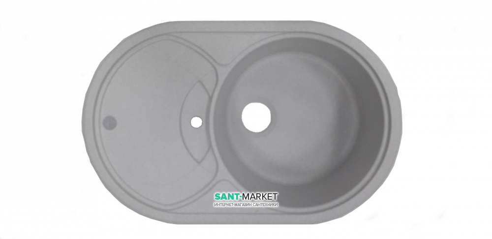 Мийка для кухні Adamant Shell 775х495 мм штучний граніт old stone 4824296101810