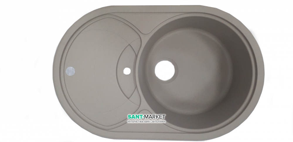 Мойка для кухни Adamant Shell 775х495 мм искусственный гранит сахара 4824296101802