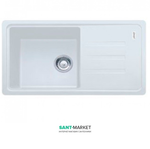 Мойка для кухни Adamant Slim Long 780х435 мм искусственный гранит белый 4824296101701