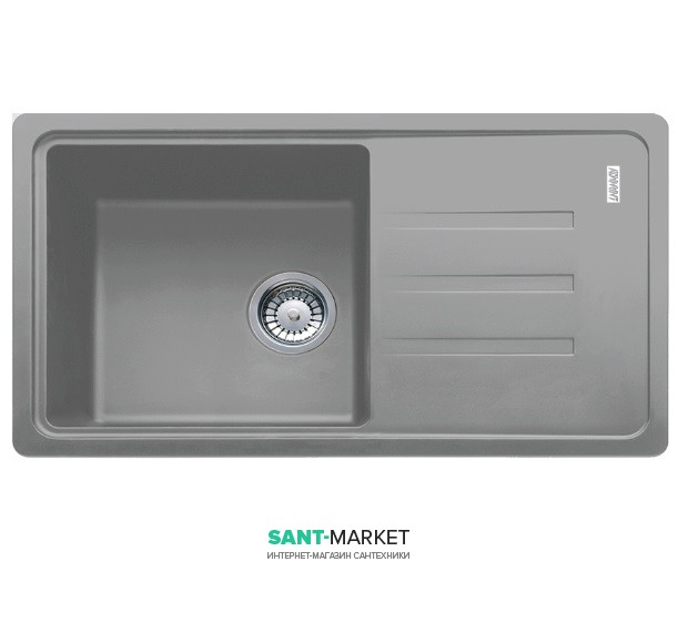 Мойка для кухни Adamant Slim Long 780х435 мм искусственный гранит серый 4824296101704