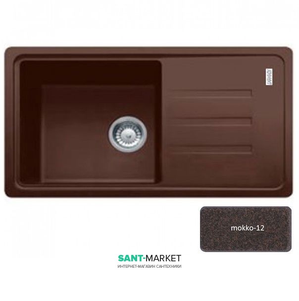 Мойка для кухни Adamant Slim Long 780х435 мм искусственный гранит mokko 4824296101712
