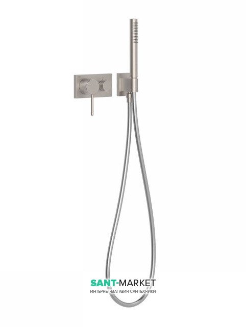 Смеситель для душа встраиваемый Tres 3V однорычажный с ручным душем латунь сталь 21027391AC
