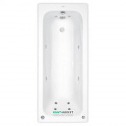 Ванна гідромасажна акрилова прямокутна PoolSpa Klio 170х70 система Economy 1 білий PHPA410SO1C0000