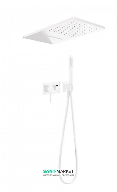 Душова система прихованого монтажу Tres 3V білий матовий 21027301BM