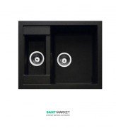 Мойка для кухни Adamant Duplex 615х500 мм искусственный гранит черный 4824296101603