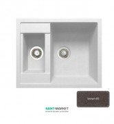 Мийка для кухні Adamant Duplex 615х500 мм штучний граніт коричневий 4824296101605