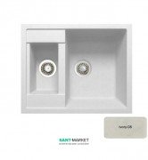 Мийка для кухні Adamant Duplex 615х500 мм штучний граніт ivory 4824296101608