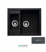 Мийка для кухні Adamant Duplex 615х500 мм штучний граніт графіт 4824296101613