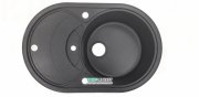 Мойка для кухни Adamant Shell 775х495 мм искусственный гранит черный 4824296101803