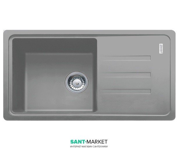 Мийка для кухні Adamant Slim Long 780х435 мм штучний граніт сірий 4824296101704