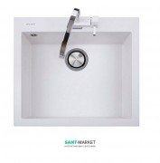 Мойка для кухни Adamant Univer 560х500 мм искусственный гранит белый 4824296102101