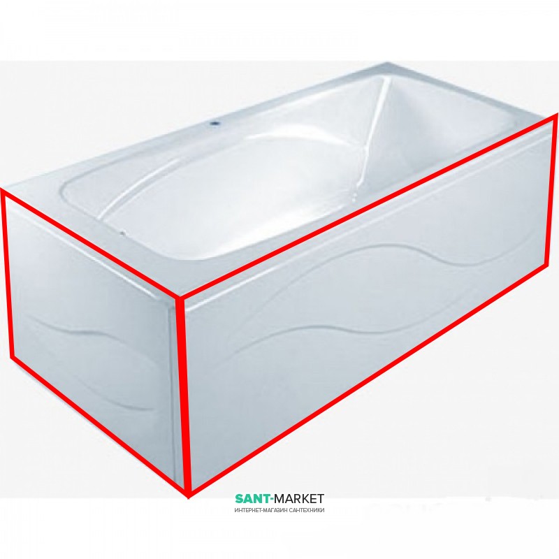 Панель для ванны PoolSpa Klio фронтальная 170х70 см R правая акрил белый PWOKG10OWL00000