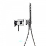 Змішувач для душу вбудований Tres 3V одноважільний з ручним душем латунь хром 21027391