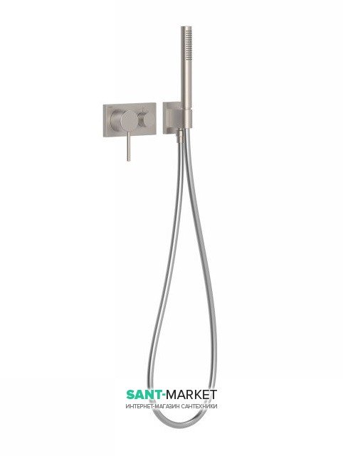 Смеситель для душа встраиваемый Tres 3V однорычажный с ручным душем латунь сталь 21027391AC