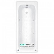 Ванна аеро- та гідромасажна акрилова прямокутна PoolSpa Klio 170х70 система Economy 2 білий PHPA410SO2C0000