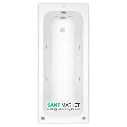 Ванна аеро- та гідромасажна акрилова прямокутна PoolSpa Klio 170х70 система Titanium білий PHPA410STTC0000