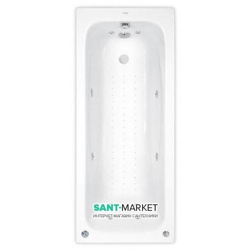 Ванна аэро- и гидромассажная акриловая прямоугольная PoolSpa Klio 170х70 система Titanium белый PHPA410STTC0000