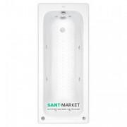 Ванна аеро- та гідромасажна акрилова прямокутна PoolSpa Klio 170х70 система Titanium білий PHPA410STTC0000