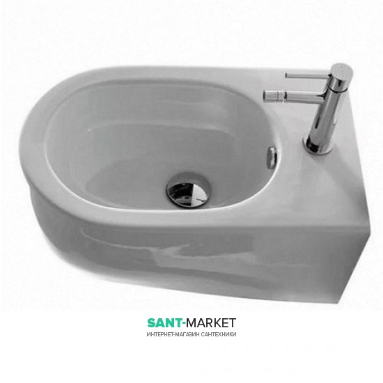 Биде Cielo Smile подвесное с отверстием под смеситель белый SMBSNW