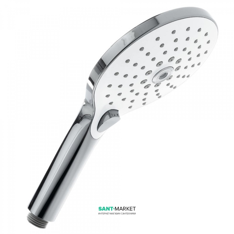 Душова лійка Tres Ø130 мм з гідромасажем 3 типи струменя білий/хром 29974904