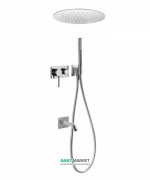 Душевая система скрытого монтажа Tres 3V с изливом для ванны хром 21027311