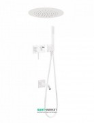 Душова система прихованого монтажу Tres 3V з виливом для ванни білий матовий 21027311BM