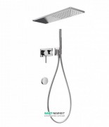 Душевая система скрытого монтажа Tres 3V с наполнительным клапаном и сливом для ванны хром 21027312