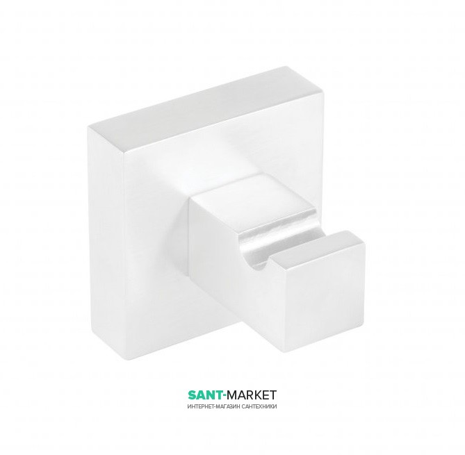 Гачок для ванної Tres Cuadro Tres одинарний білий матовий 10763620BM